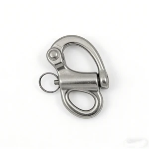 Factory Wholesale 316 Stainless Steel Fixed Bail Spring Snap Shackle with Round