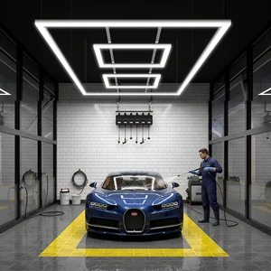 High-Efficient Car Beauty Polish Workshop Square Light for Working Garage Environment
