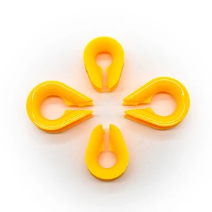 QXY 16mm Yellow Nylon Reinforced Plastic Chicken Heart Ring Thimble for Indoor/Outdoor Amusement Frame Climbing Net 5-10