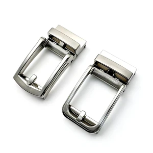 Automatic Zinc Alloy Pin Buckle 30mm & 35mm-Silver Finish Custom Colors Formal Style for Business & Casual Wear