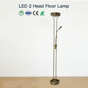 Adjustable Double Head Mother And Child Floor Lamp LED Metal Reading Light Modern Uplighter With Reading Lamp For Study Office