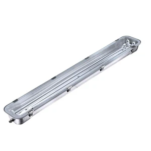 IP65 Stainless Steel Hermetic Lamp Waterproof Lamp Fluorescent Light Fixtures 2*36W Tri-proof Light