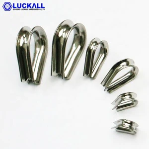 High Quality Galvanized Us Type G411 Carbon Steel Light Type Wire Rope Cable Thimble Marine Rigging Hardware 3/8