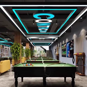 Custom Snooker & Billiard Hanging Rectangle Light High Quality Modern Linear Lighting Systems Square Pendent Light Chandelier