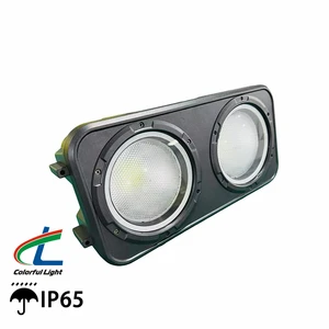 200W DMX Blind Spotlight, Dual-eye COB Stage Light, with Warm + White 2*100W LED Contour Spotlight stage light factory