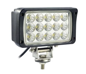 45w square Reflection Cup 15 Led Work Lamp Car Accessories Led Work Spot/flood Light Outdoor for Offroad Tractor Trailer