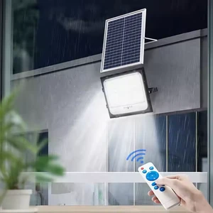 ZY Solar Flood Light 300W IP65 Waterproof ABS Body Remote Control Daylight Floodlight for Outdoor Road Garden