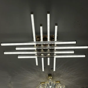 Luxury Designer 120W LED Nordic Minimalist Ceiling Lamp Moderna Lighting Vertical Horizontal Strip for Hotel Modern Chandelier