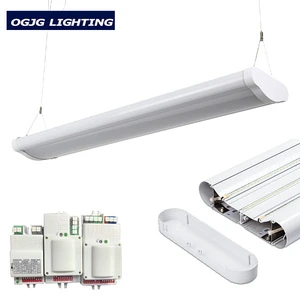 40w 60w 80w 120w Warehouse & Office High Bay Light 4ft 5ft 8ft Dimming Suspended LED Linear Canopy Light Fixtures