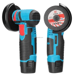 12V Battery Cordless Mini Angle Grinder Brushed Motor Slide Switch 1.2AH Grinding Disc DIY Tool for General Grinding Polishing