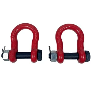 Rigging Drop Forged Galvanized Carbon Steel Anchor Bow Shackle with Safety Bolt Pin