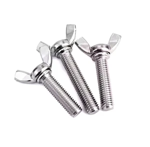 304 Stainless Steel Thumb Screw Din316 Butterfly Type Screws Wing Screw
