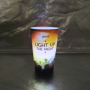 12oz 340ml Water Activated Flashing Drinkware Drinking Cup with Led Lights