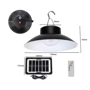 Newest Outdoor LED Hanging Solar Pendant Light for Garden Shed IP65 Road-Applicable Indoor Solar Lights Remote Control