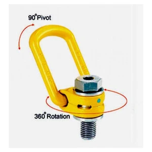 M36 8T Alloy Powder Coated Rotating Hoist Rings 360 Degree Side Pull Rotation Heavy Duty Lifting Swivel Shackle Box Customizable