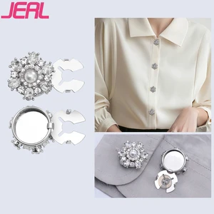Designer's New Eco-Friendly 22MM Glass Crystal Decorative Buttons Cover Metal Button Cufflinks For Custom Clothing Accessories