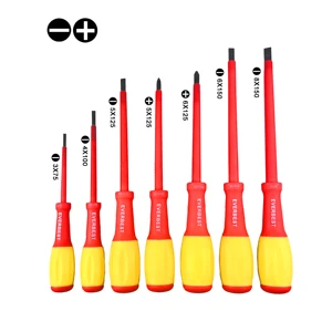 7 Pcs Electrician 1000V Slot Philip Insulated Insulation Comfortable Handle Screwdriver Set Factory Insulation Repair Tools