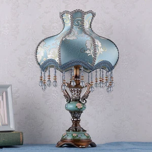 European Nordic Vintage Decorative Antique Bedroom Luxury Light Contemporary Table Lamps With Shade