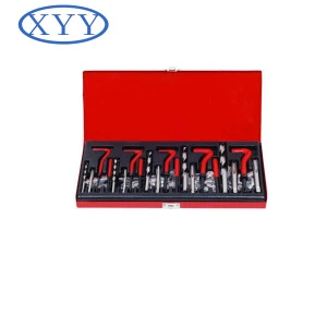 131 Piece Auto Thread Repair Kit Hand Tools with Electric Drill Wrench Steel Combination for Workshop in Bag Packaging