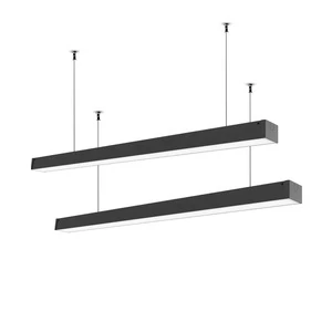Indoor Modern Commercial Office Hanging Lamp 40w 60w 80w Led Tube Celling Light Led Pendant Linear Lights