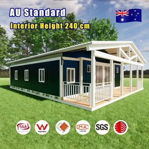 China Manufacturers Eco Friendly Australian Code-Compliant Homes Expandable Container House Prefab Mobile Tiny Home Gable Roof