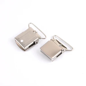 Wholesale 35mm Matte Sliver Metal Fastener Suspender Clip Belt Buckle for Backpack Belt Garment