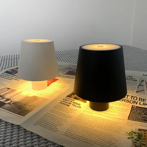 Rechargeable LED Bottle Lamp Head, Touch Control Dimmable Wireless Light for Wine Bottles, Bar & Party Decor