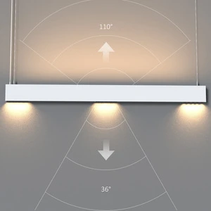 30w Dali Dimmable Commerical Office Shop Aluminum Fixture Embedded Ceiling Mounted Pendant Hanging Tube Cob Led Linear Light