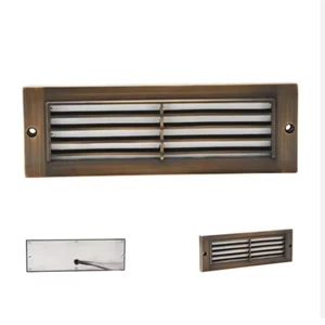 Brass Low-Voltage Retaining Wall Light System Wired Connector Outdoor Warm White LED 12V 4W Landscape Step Stair Wall Light