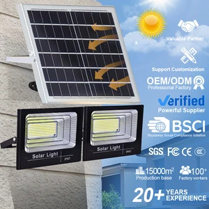 One to Two Solar Floodlights 100W 200W Outdoor Waterproof Rural Home Courtyard Solar Rechargeable LED Lighting Solar Floodlights