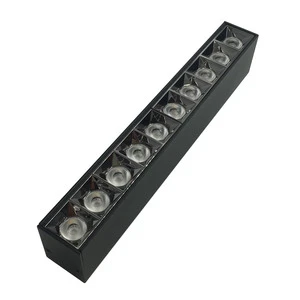 Rectangular Anti-Glare LED Downlight with Grille Lamp Head Indoor Decorative Linear Ceiling Lights CE Certified