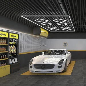 Led Recessed Ceiling Light Parking Garage Luminaires Car Detailing Led Garage Light Hexagon Workshop Working Light