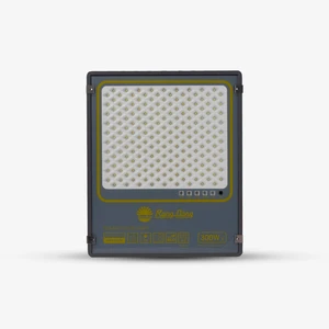 30Ah Capacity Battery Outdoor Floodlight Aluminum Body IP66 Waterproof Projector Lamp 300W LED Solar Flood Light