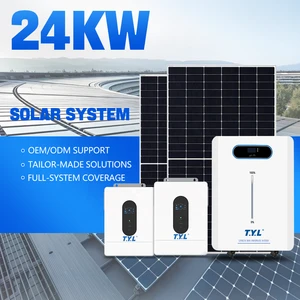 10kw Solar Power System Kit 51.2V 600Ah 10kwh 16kwh 24kw+32kwh Sine Wave Inverter Solar Panels Manufacturer Off-Grid System