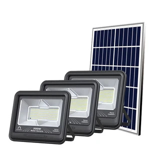 Custom Logo 600 Watts Solar Powered Flood Light IP67 Waterproof 3 Color Temperature Changeable Solar Security Lamp for Street