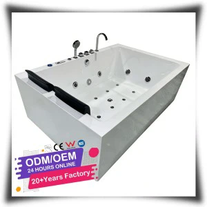 HG Luxury 1.8m 2-Person Whirlpool Massage Bathtub Freestanding Spa Hot Tub with Walk-in Shower Combo