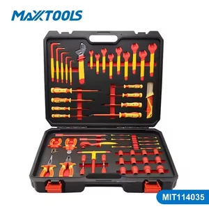 35PCS VDE 1000V Insulated Electrical Tool Kit IEC60900 CR-V Electrician Hand Tools for Industrial Maintenance OEM