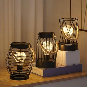 2025 Decorative Iron Art Led Lights Copper Wire Table Lamps Metal Craft Simple Festival Table Light Decorations for Parties