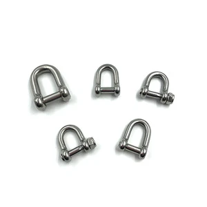 Stainless steel forged shackle D type for playground connection