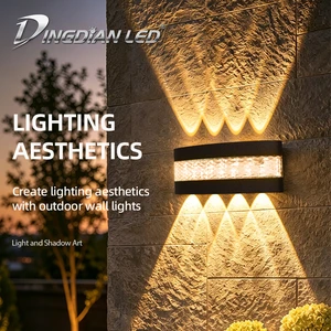 Dingdian LED Outdoor Wall Lamp Crystal Waterproof Wall Washer Light Courtyard Bar Corridor Decorative Lights AC85-265V 6W 8W 10W