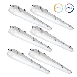 4ft 100-347V Garage High Quality Water Proof LED Vapor Tight Led Fixture Linear Proof Light Warehouse Subway Station Garage Shop