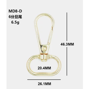 2025 Zinc Alloy Nickel Free Fashion Swivel Snap Hook Buckle with Strap and Buckled Hooks-High Quality Metal Logo Tag