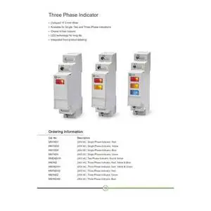 Aishwarya Power Systems MM1NDV Three-Phase Panel Ammeter Indicator Lamp Red LED Display 200A AC 220V AC Power Source 2000V