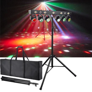 QSE Lighting Six-Head Mini Moving Head Dance Floor Light Portable Stage Dynamic Shadow Combination DMX512 RGBW Beam