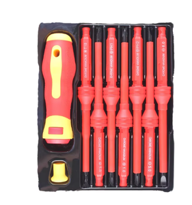 9-in-1 Electrician Insulated Screwdriver Set Multi Purpose Telecom & Electrical Repair Tools Kit with Special Shaped Bits
