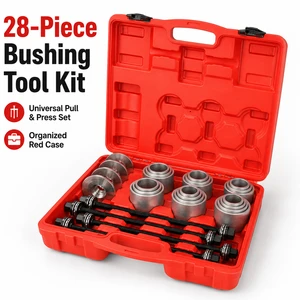 28-Piece Industrial Hand Tools Professional Press & Pull Sleeve Kit with PVC Material for Removing Bearing Bushing Seals