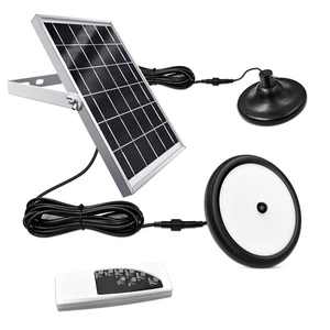 Solar Shed Light Outdoor Indoor Dual Head Solar Powered Pendant Lamp IP 65 Waterproof LED Chicken Coop Hanging Night Lighting /