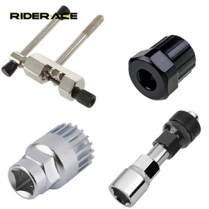 RIDERACE 4pcs/ Set Multifunction Bicycle Repair Tool Kits Chain Cutter Bottom Bracket Remover Freewheel Crank Puller MTB Tools
