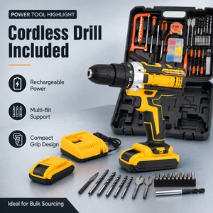Handheld Wireless Rechargeable Variable Speed Percussion Drill 110V Cordless With LED Lamp OEM Custom 1Y Warranty