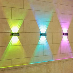 Solar Wall Lamp with Radar Motion Sensor Decoration Courtyard Garden Porch Light Exterior Wall Lights Shadow Pattern
